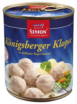 Simon, 8 Stueck Koenigsberger Klopse in delikater Kapernsauce, 800 Gramm