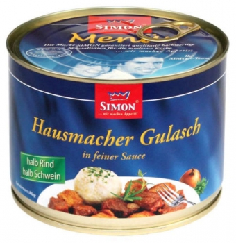 Hausmacher Gulasch in Halb & Halb in herzhafter Sauce, 500 Gramm