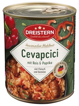 Cevapcici - Reistopf mit Gemuesepaprika, 800 Gramm